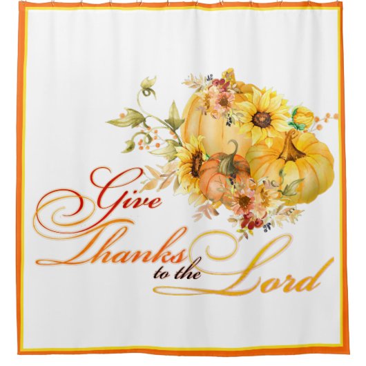 Geef bedankt aan de Lord Thanksgiving Douchegordijn (Voorkant)