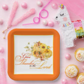 Geef bedankt aan de Lord Thanksgiving Papieren Bordje (Feest)