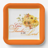 Geef bedankt aan de Lord Thanksgiving Papieren Bordje (Voorkant)