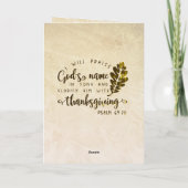 Geef Bedankt aan de Thanksgiving van Lord Bible Ve Kaart (Achterkant)