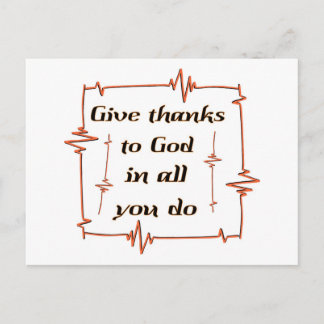 Geef bedankt aan God Christelijk Briefkaart