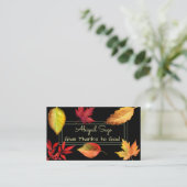 Geef Bedankt aan God, mooie herfstbladeren Visitekaartje (Staand voorkant)