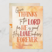 Geef Bedankt aan het Wenskaart van de Here Thanksg Feestdagenkaart (Voorkant / Achterkant)