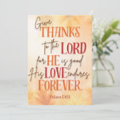 Geef Bedankt aan het Wenskaart van de Here Thanksg Feestdagenkaart (Staand voorkant)