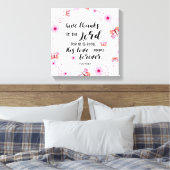 Geef Bedankt aan Lord Psalm 136:1 Christelijk Canvas Afdruk (Insitu (Slaapkamer))