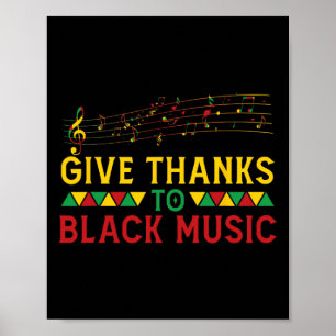 Geef Bedankt aan Zwarte Muziek Zwart - Geschiedeni Poster