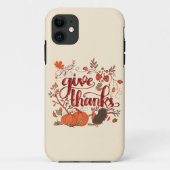 Geef Bedankt Autumn Harvest, Thanksgiving Turkije Case-Mate iPhone Case (Achterkant)