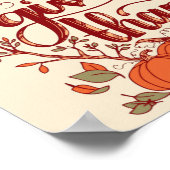 Geef Bedankt Autumn Harvest, Thanksgiving Turkije Poster (Hoek)