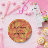 Geef Bedankt Autumn Leaves Papieren Bordje (Feest)