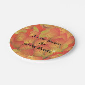 Geef Bedankt Autumn Leaves Papieren Bordje (Gekanteld)