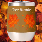 Geef Bedankt Autumn Leaves Stemless Wine Tumbler