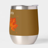Geef Bedankt Autumn Leaves Stemless Wine Tumbler (Links)