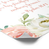 Geef Bedankt Bijbel Verse Girly Waterverf Floral Poster (Hoek)