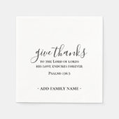 Geef Bedankt Bijbelse Geschriften Custom Thanksgiv Servet (Voorkant)