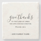 Geef Bedankt Bijbelse Schrift Custom Decor Gift Stenen Onderzetter (Voorkant)