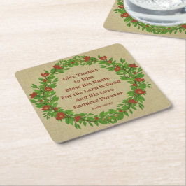 Geef Bedankt Bless Zijn naam Heer is goed - Kartonnen Onderzetters