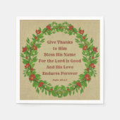 Geef Bedankt Bless Zijn naam Lord is goed - klein Servet (Voorkant)