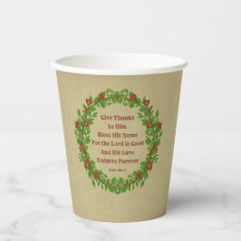 Geef Bedankt Bless Zijn naam Lord is goed Papieren Bekers