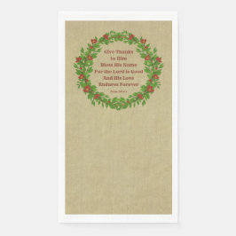 Geef Bedankt Bless Zijn naam Lord is goed Servet