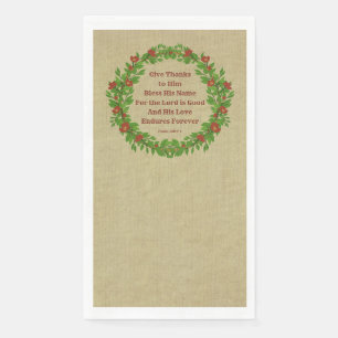 Geef Bedankt Bless Zijn naam Lord is goed Servet