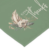 Geef Bedankt Boho Herfst Bloemen Thanksgiving Korte Tafelloper (Hoek)