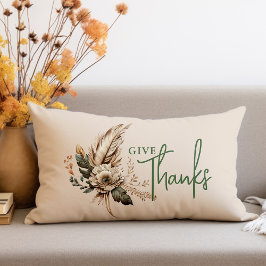 Geef Bedankt Boho Herfst Bloemen Thanksgiving Kussen