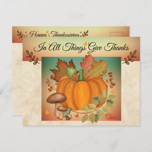 Geef Bedankt Briefkaart (Voorkant / Achterkant)