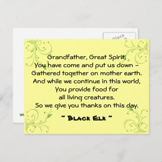 Geef Bedankt briefkaart (Voorkant / Achterkant)