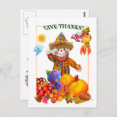 GEEF BEDANKT! ~ BRIEFKAART 4 KINDEREN (Voorkant / Achterkant)