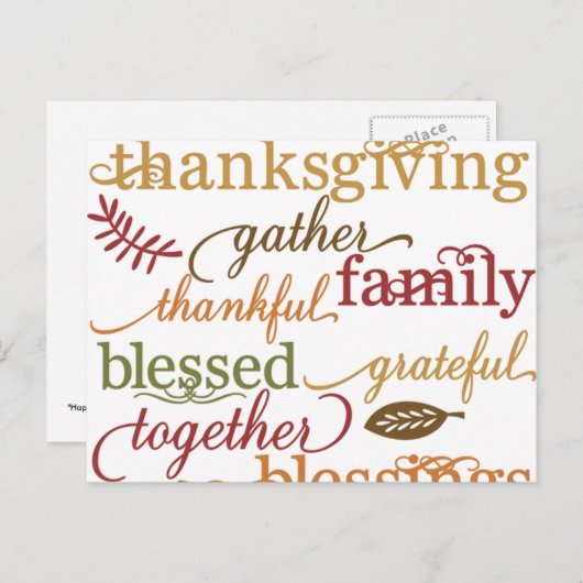 Geef Bedankt Briefkaarten (Voorkant / Achterkant)