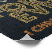 Geef Bedankt Chalkboard Art 16x20 Poster (Hoek)