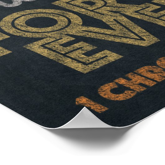 Geef Bedankt Chalkboard Art 16x20 Poster (Hoek)