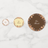 Geef Bedankt citaat bruine herfst leder Wreater Confetti (Voorkanten)