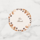 Geef Bedankt citaat bruine herfst leder Wreater Confetti (Kleine voorkant)