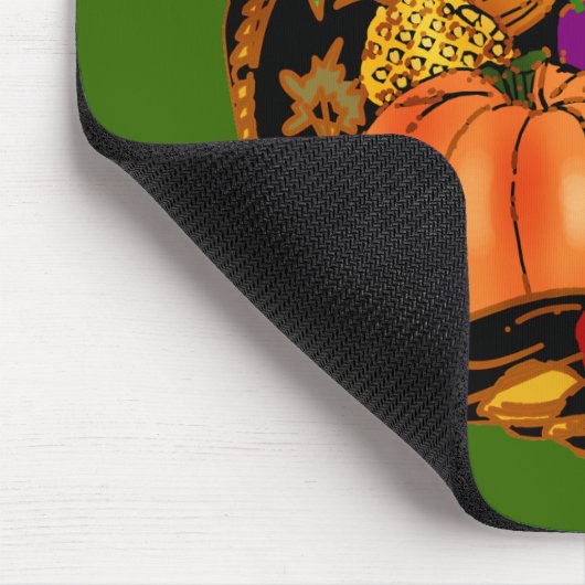 Geef Bedankt Cornucopia voor Thanksgiving Muismat (Hoek)