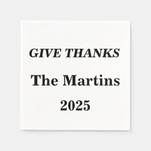 Geef Bedankt Custom servetten – Thanksgiving 2025