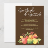 Geef Bedankt & Dankbaarheid Pompoenen Thanksgiving Kaart (Voorkant / Achterkant)