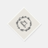 Geef Bedankt dankbare krans Servet (Hoek)