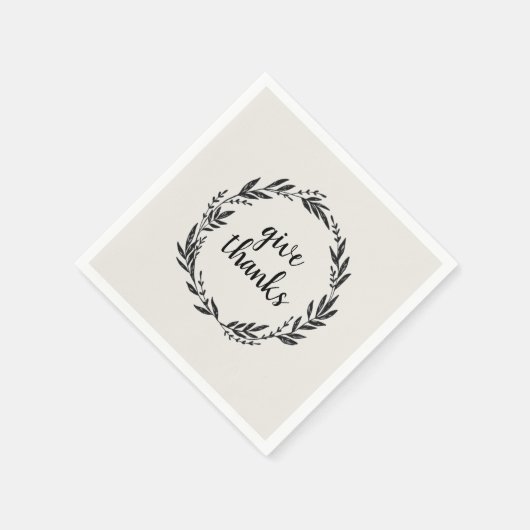 Geef Bedankt dankbare krans Servet (Hoek)