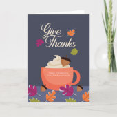 Geef Bedankt de Hete Kleuren van de Thanksgiving v Kaart (Voorkant)