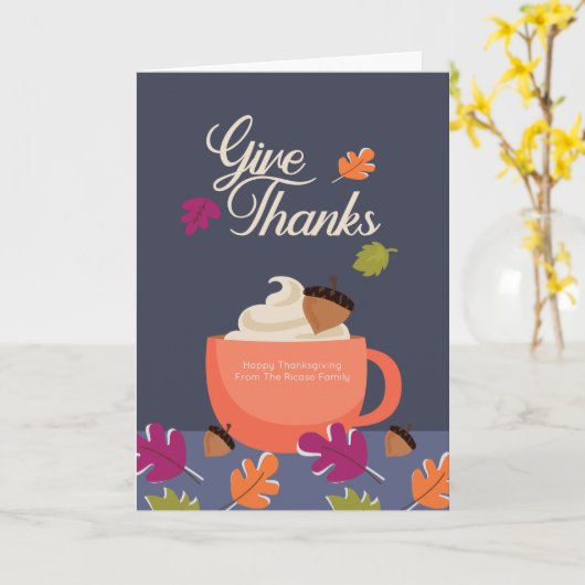 Geef Bedankt de Hete Kleuren van de Thanksgiving v Kaart (Gele Bloem)