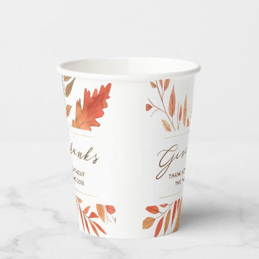 Geef Bedankt de Rustige Thanksgiving van de Blader Papieren Bekers (Links)
