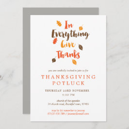 Geef Bedankt de Uitnodiging van de Potluck van de 