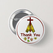 Geef Bedankt die Handen bidden Ronde Button 5,7 Cm (Voorkant /achterkant)