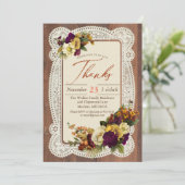 Geef Bedankt Diner Kaart (Staand voorkant)