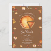 Geef Bedankt Eat Pie Date Thanksgiving Dinner Part Kaart (Voorkant)