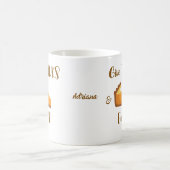 Geef Bedankt Eat Pie Happy Thanksgiving-typografie Koffiemok (Center)