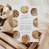 Geef Bedankt Eat Pie Thanksgiving Diner Uitnodigin Kaart