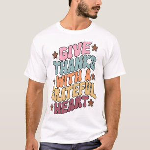 Geef Bedankt een fantastisch hart T-shirt