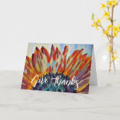 Geef Bedankt een mooie Thanksgiving voor zonnebloe Kaart (Gele Bloem)